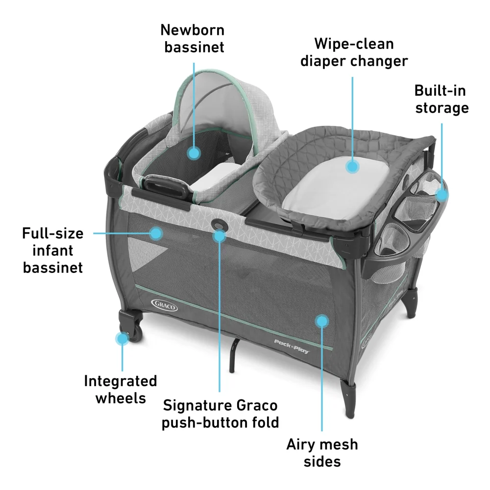 Graco Pack  n Play Close2Baby Bassinet Playard   Derby - Image 2
