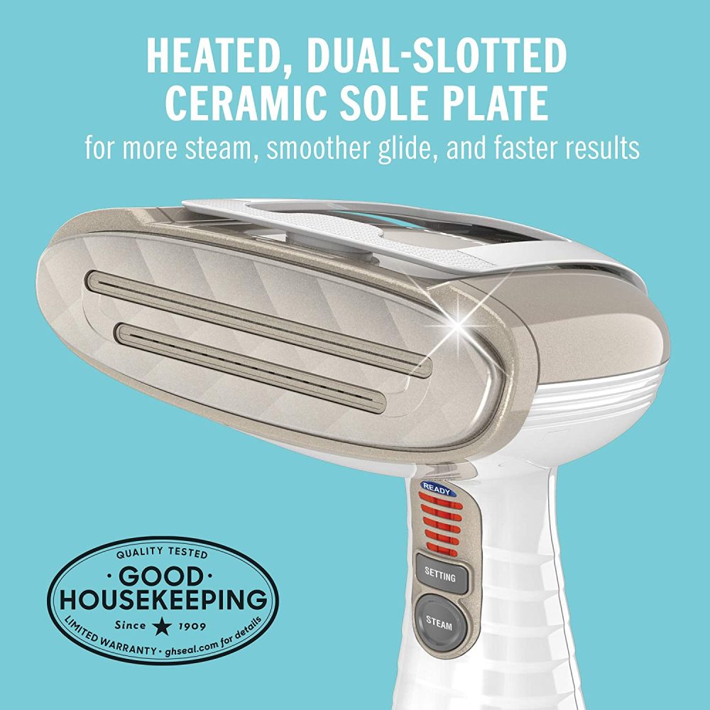 Conair Turbo Extreme Steam Hand Held Fabric Steamer, White/Champagne, One Size - Image 4