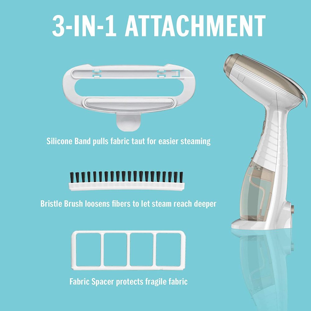 Conair Turbo Extreme Steam Hand Held Fabric Steamer, White/Champagne, One Size - Image 6