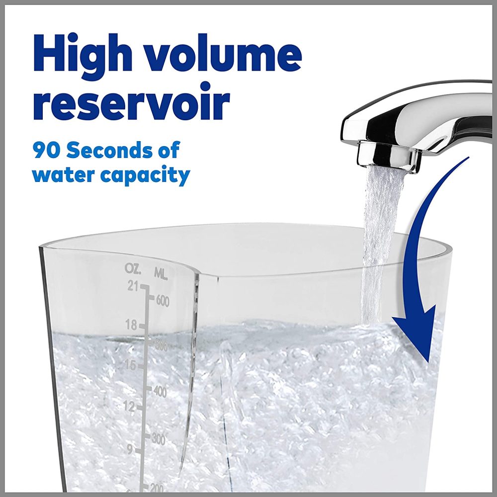 Waterpik Aquarius Water Flosser Professional For Teeth, Gums, Braces, Dental Care, Electric Power With 10 Settings, 7 Tips For Multiple Users And Needs, ADA Accepted, White WP-660 - Image 9