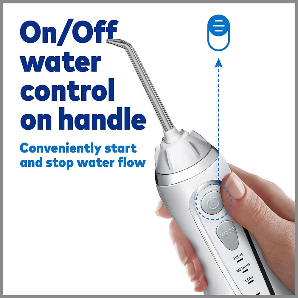 Waterpik Cordless Advanced Water Flosser For Teeth, Gums, Braces, Dental Care With Travel Bag and 4 Tips, ADA Accepted, Rechargeable, Portable, and Waterproof, White WP-560 - Image 11
