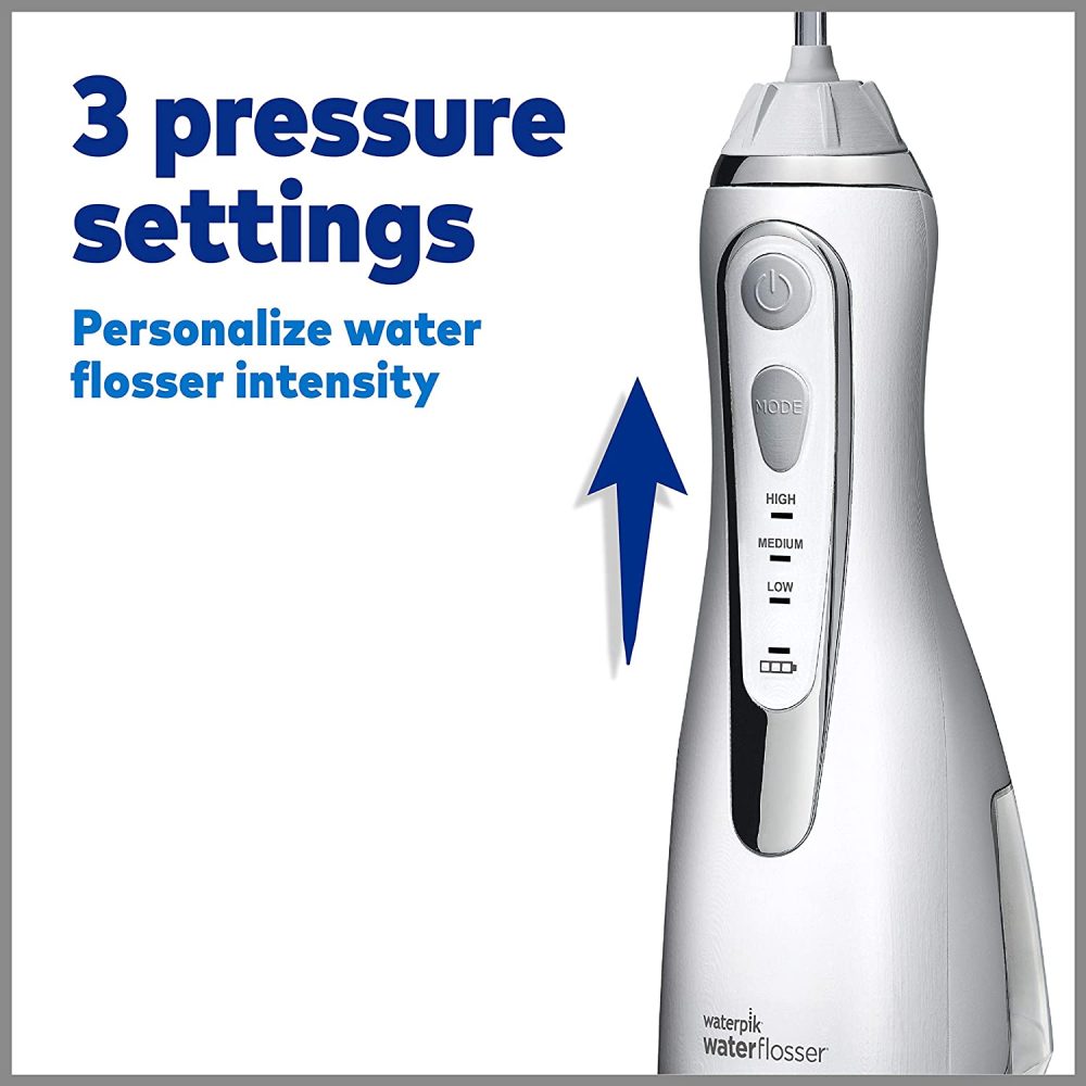 Waterpik Cordless Advanced Water Flosser For Teeth, Gums, Braces, Dental Care With Travel Bag and 4 Tips, ADA Accepted, Rechargeable, Portable, and Waterproof, White WP-560 - Image 8