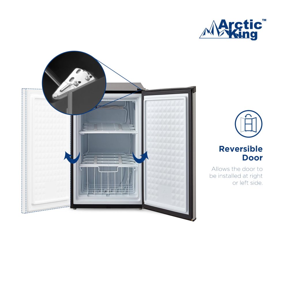 Arctic King 3.0 Cu ft Upright Freezer, Stainless Steel - Image 8